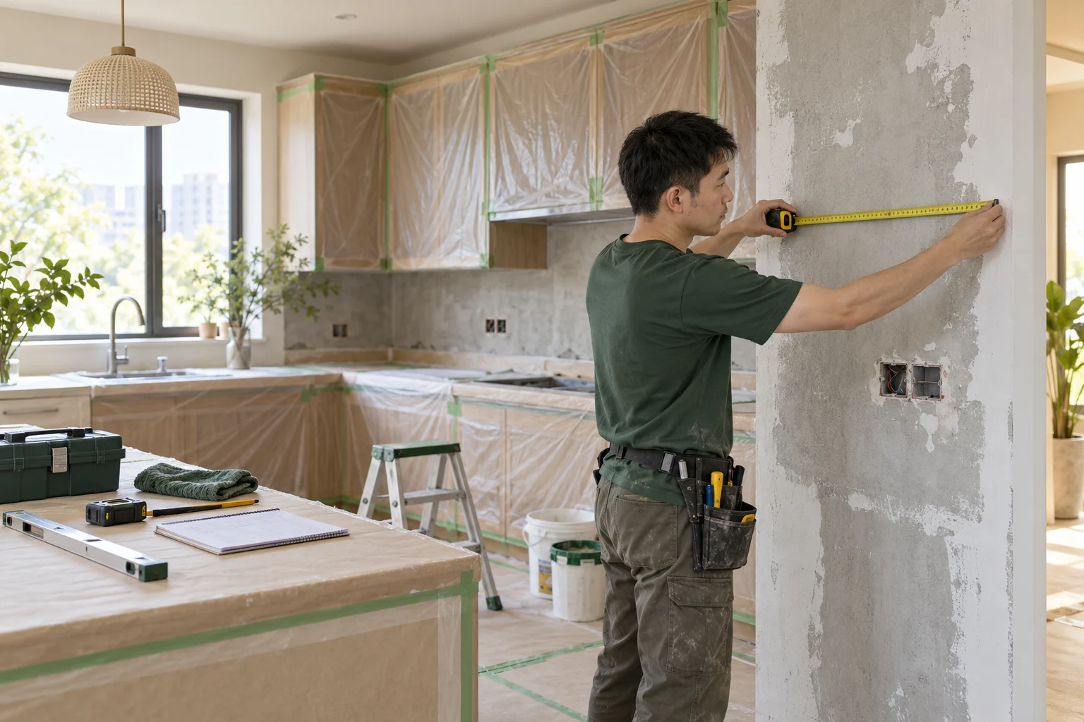 卫生间砌墙服务场景